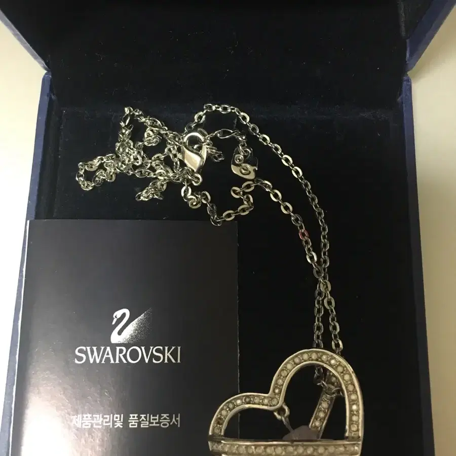 Swarovski(스와로브스키) N933555 하트 장식 팬던트 목걸이