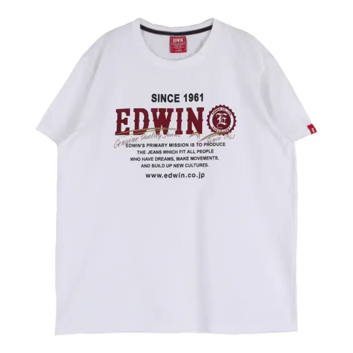 [30% OFF] Men's M Edwin 1/2 Round Short Sleeve Tee