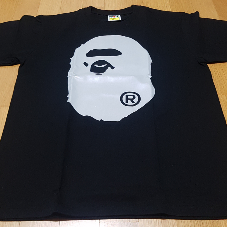 베이프 Bape Foil Big Head Logo T shirts - L