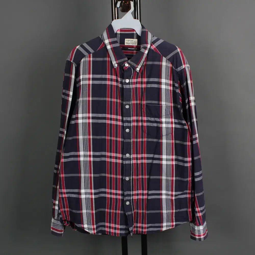 100% Dock Classic Check Navy Shirt