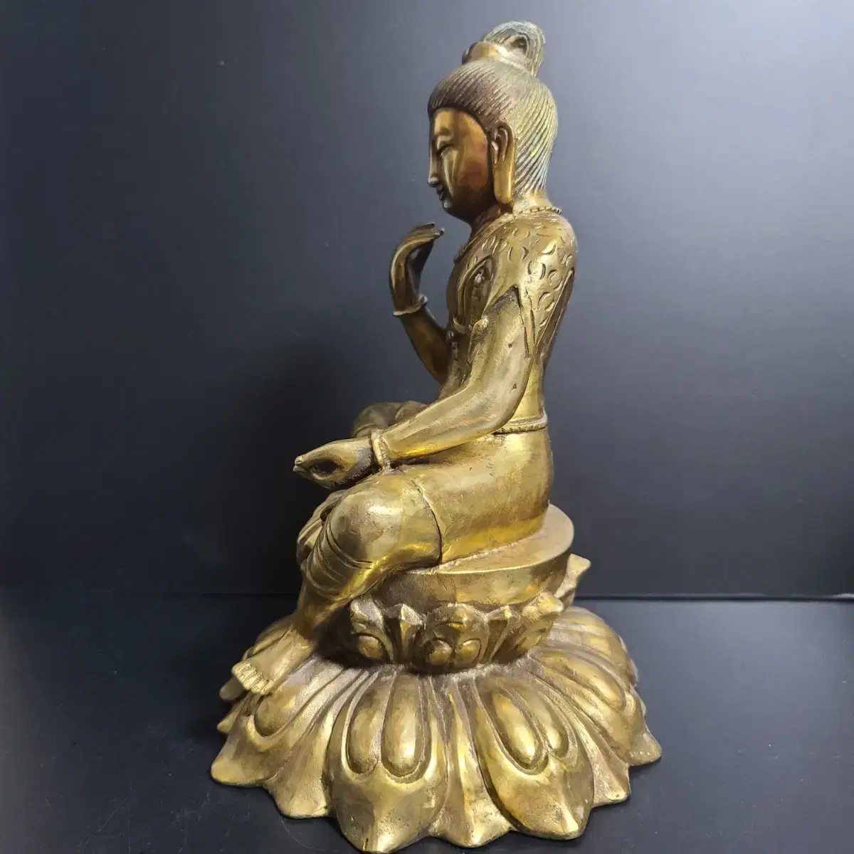 순금 개금 좌불상 Gold plated statuary