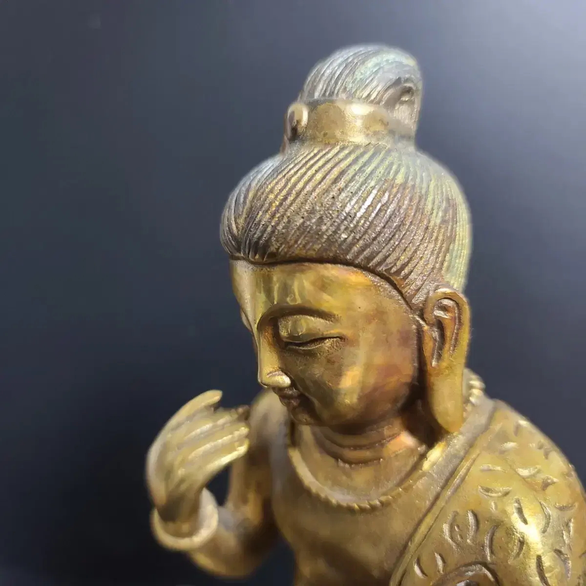 순금 개금 좌불상 Gold plated statuary