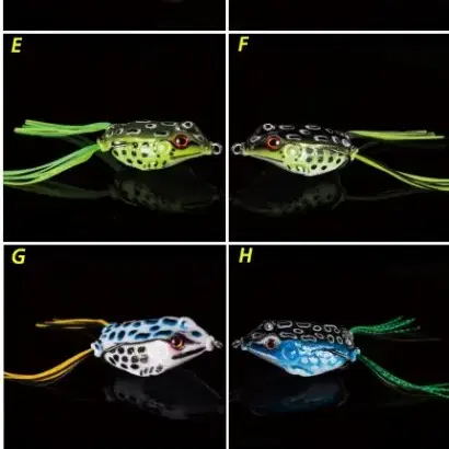 실리콘소재  개구리루어 8개 낚시 새상품