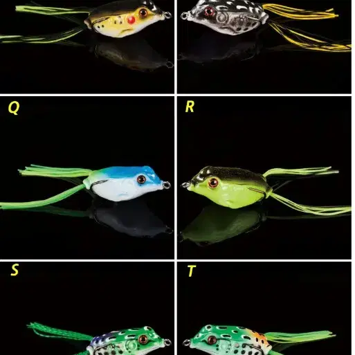 실리콘소재  개구리루어 8개 낚시 새상품