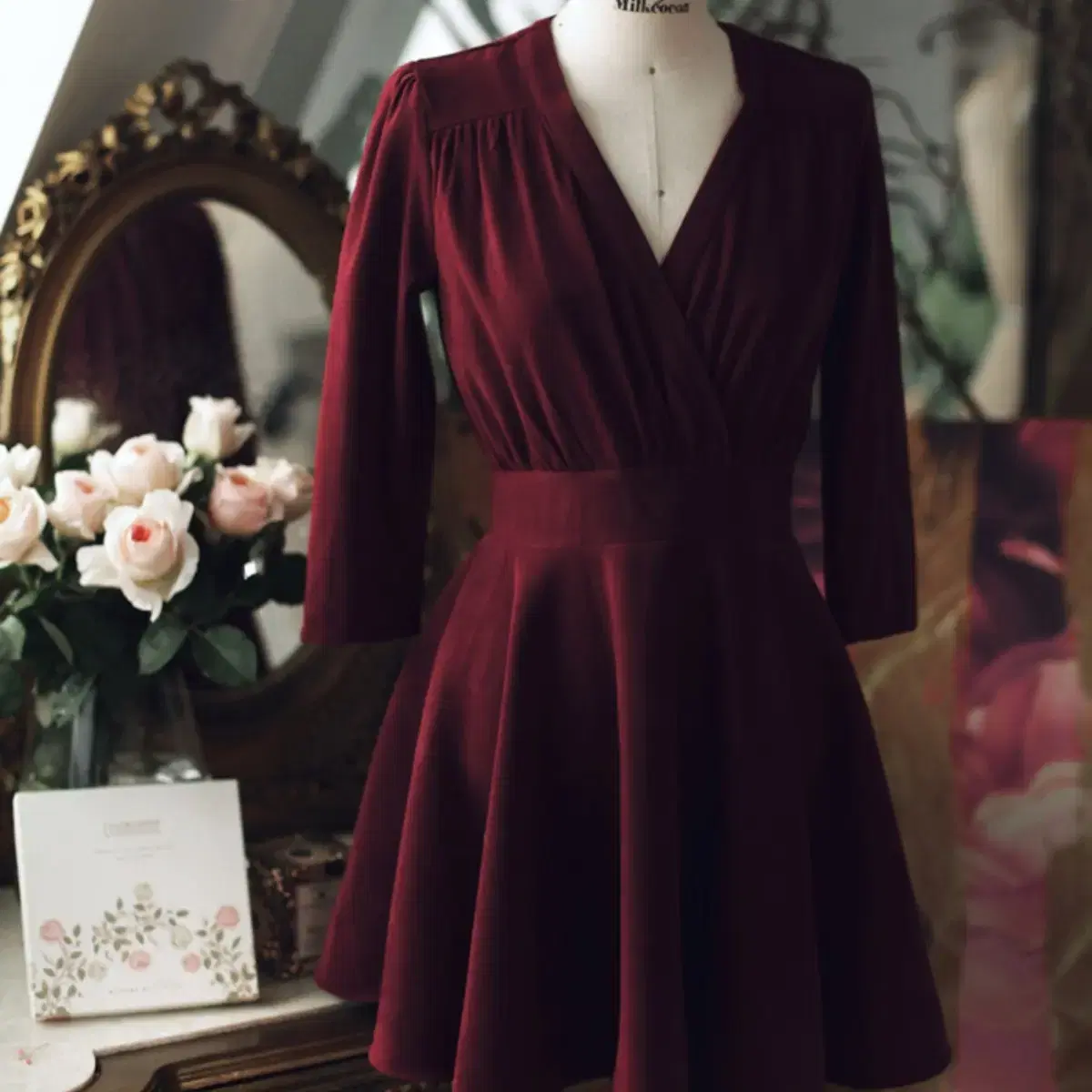 밀크코코아romantic red dress