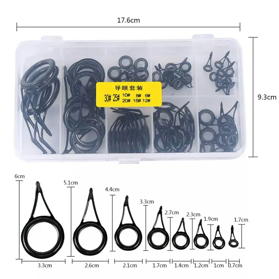 낚시대 수리용 가이드 링 75개 스테인레스 낚시 새상품