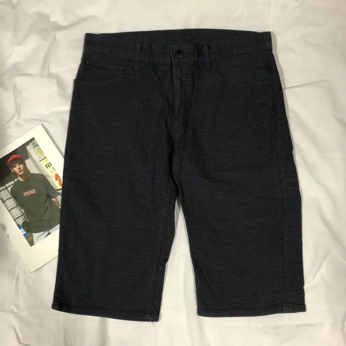 Genuine Uniqlo UJ Gray Glencheck Pants Shorts