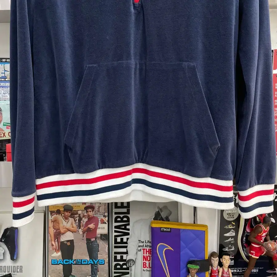 휠라 fila velour half zip 후드