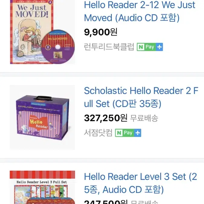 새상품 Scholastic Hello reader 2 풀세트 책10권 덤