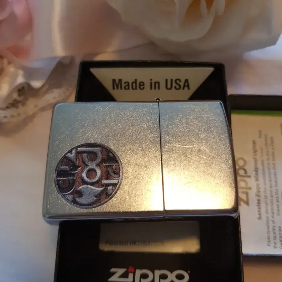 정품 29872 ZIPPO BUTTON LOGO 새 지포라이터