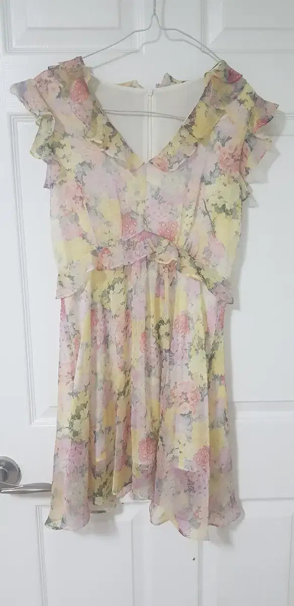 milkcocoa flower pastel chiffon onepiece