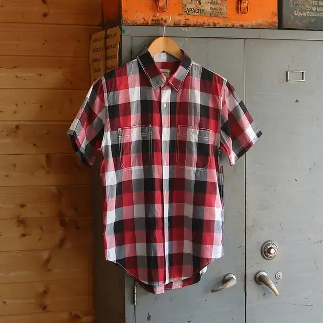 OSH KOSH Check Short-Sleeved Shirt (L)