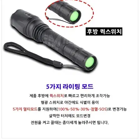 Cree L2 Led 2구 줌 라이트 랜턴 1600루멘 낚시 새상품