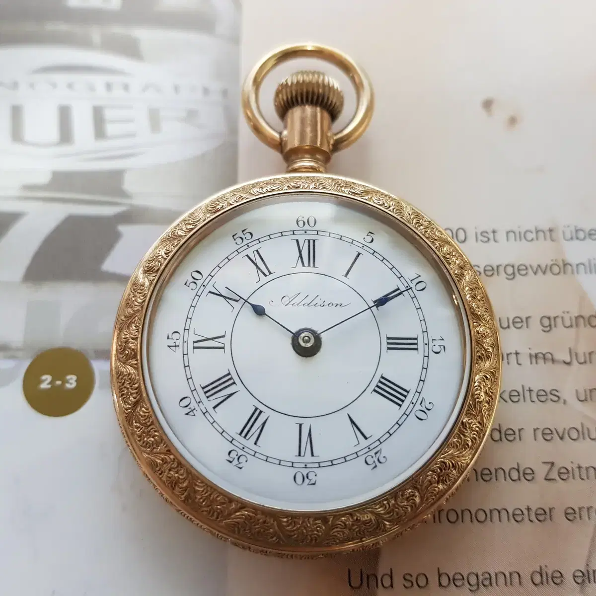 여성용, 회중시계. Addison Pocket Watch.