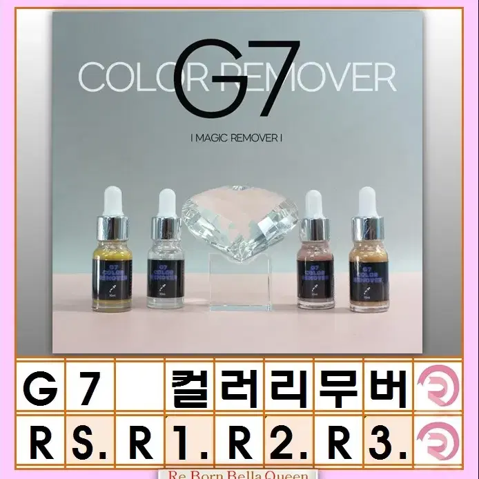 G7 컬러리무버 10ml 레이저 사용하지 않고 잔흔 제거제 지세븐컬러리무