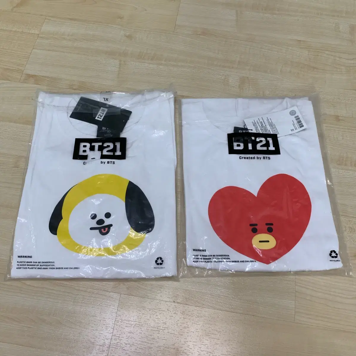 BT21*초판한정티셔츠*미개봉새상품*