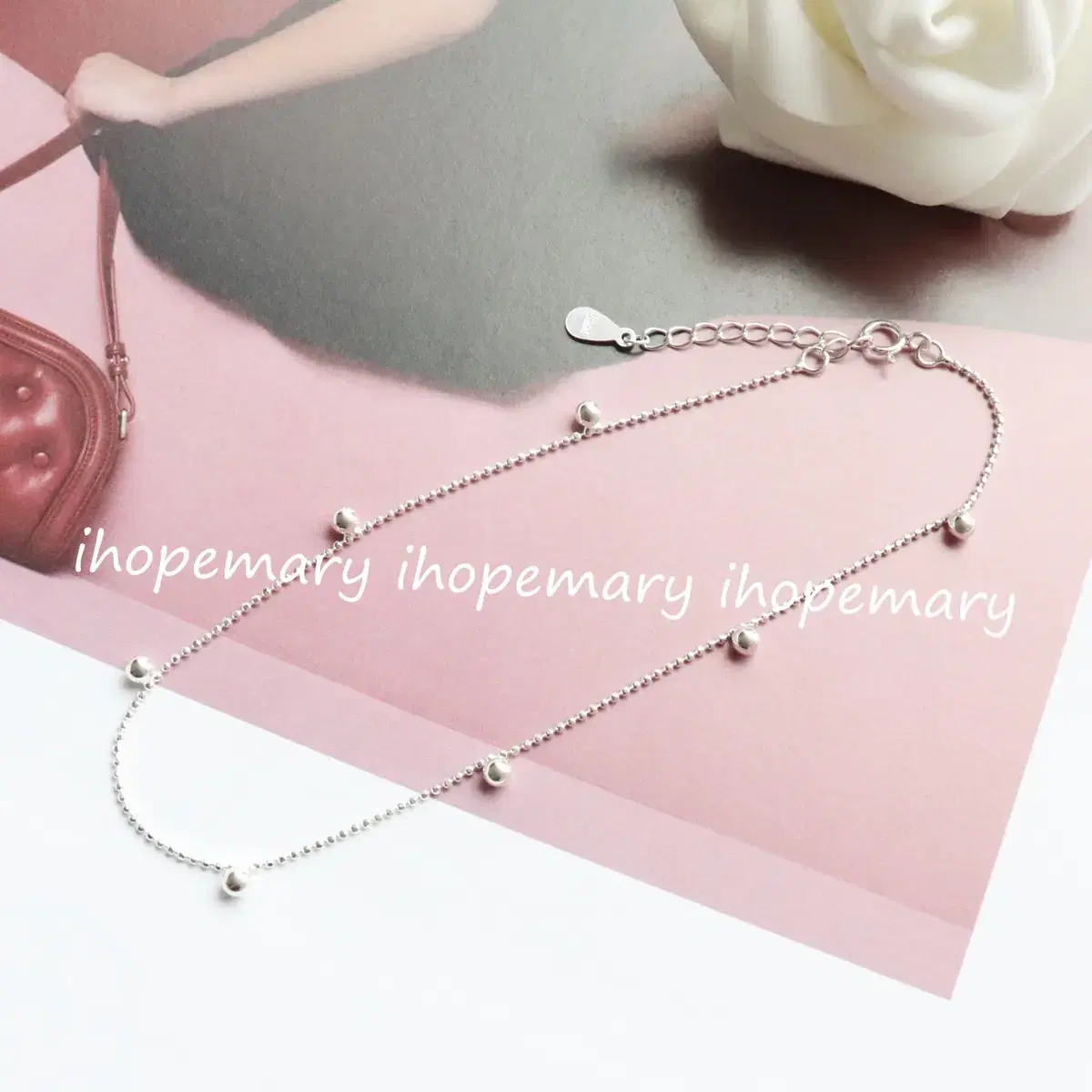 [925silver] 은볼발찌