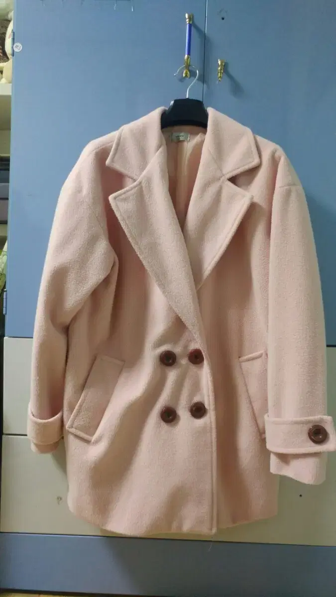 Pink woolen coat