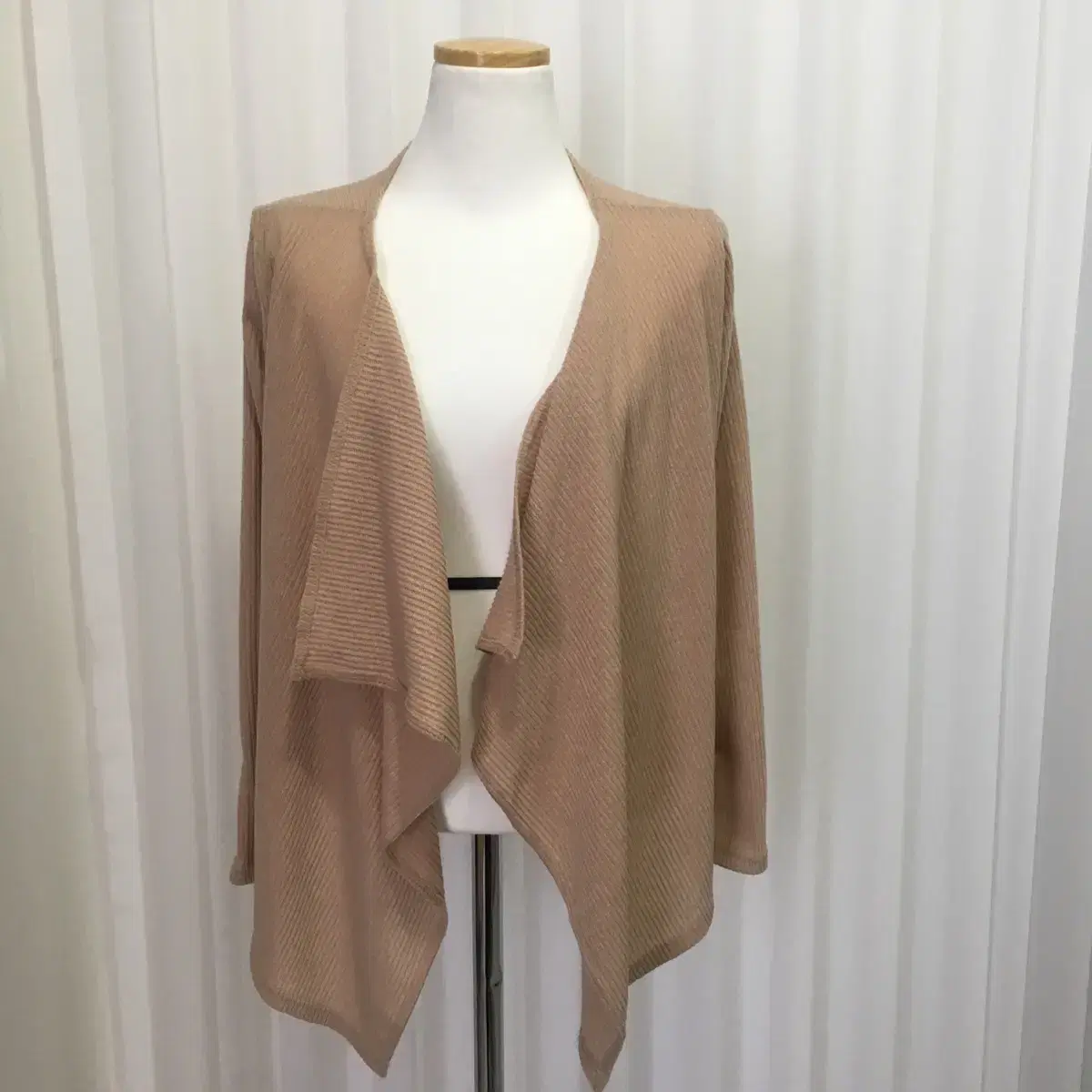 [Cardigan] Beige shawl cardigan