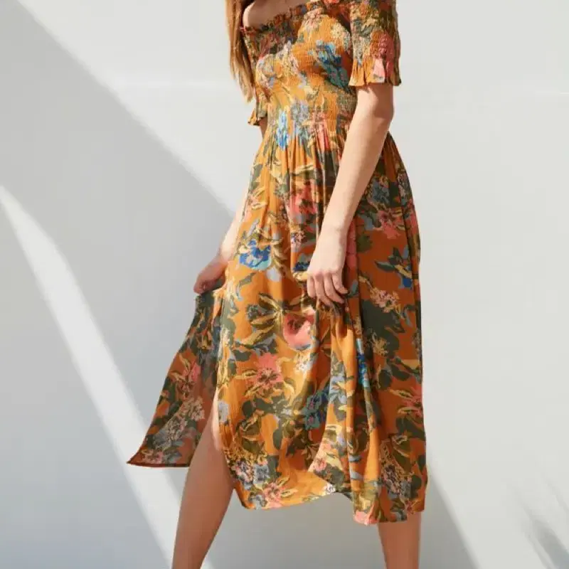 urbanoutfitters off- shoulder smoke dres