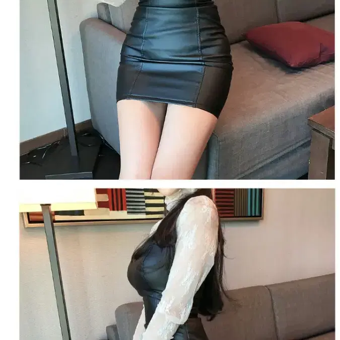 히프나틱 하이넥 시스루 블라우스 레이스 폴라티 레이어드 빈티지 y2k