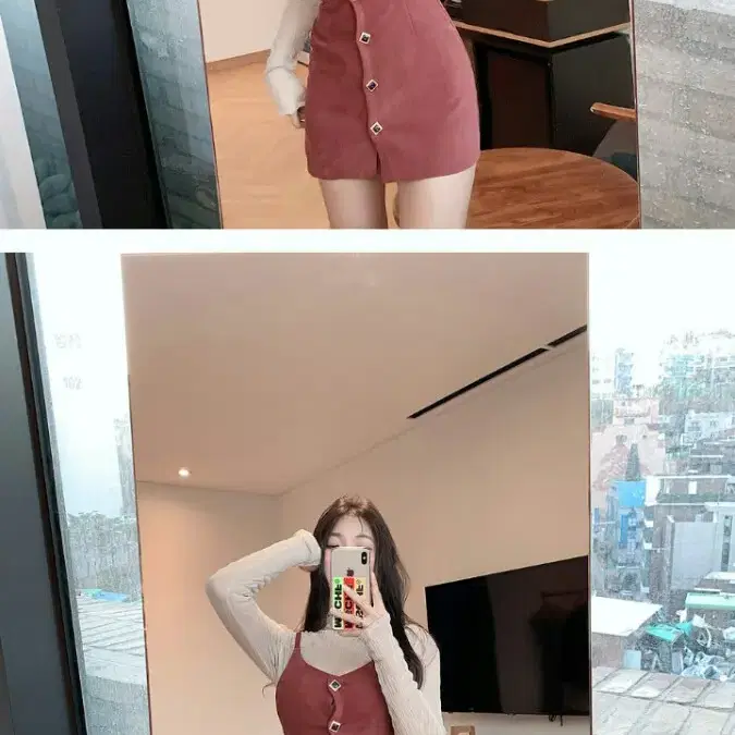 히프나틱 하이넥 시스루 블라우스 레이스 폴라티 레이어드 빈티지 y2k