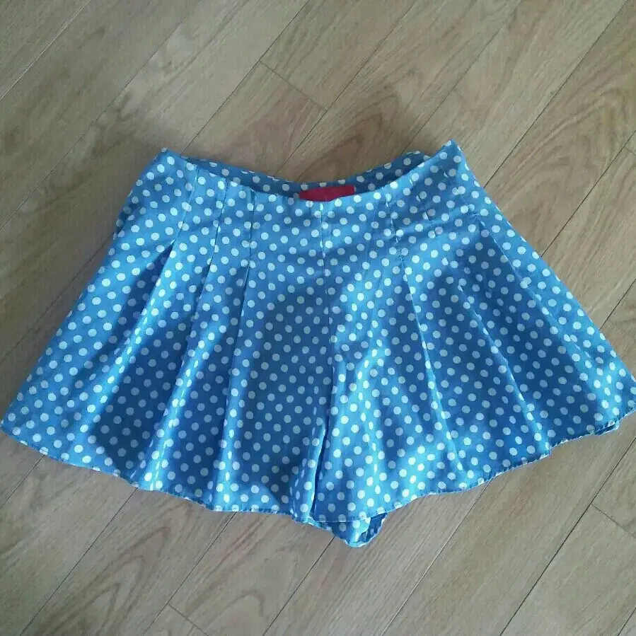 [Ribbon Tie] Haneul Dot Polka Dot Pleated A Skirt