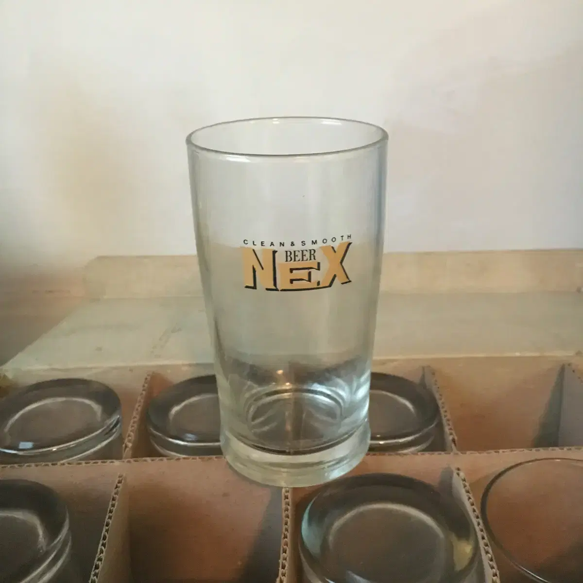 앤틱 골동품 옛날 컵 NEX 넥스 맥주컵 새제품 9개 일괄 10만원