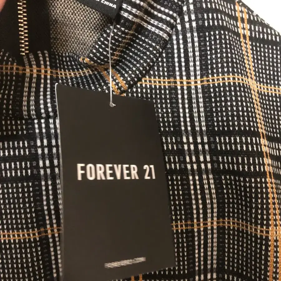 forever21 크롭 체크 반폴라