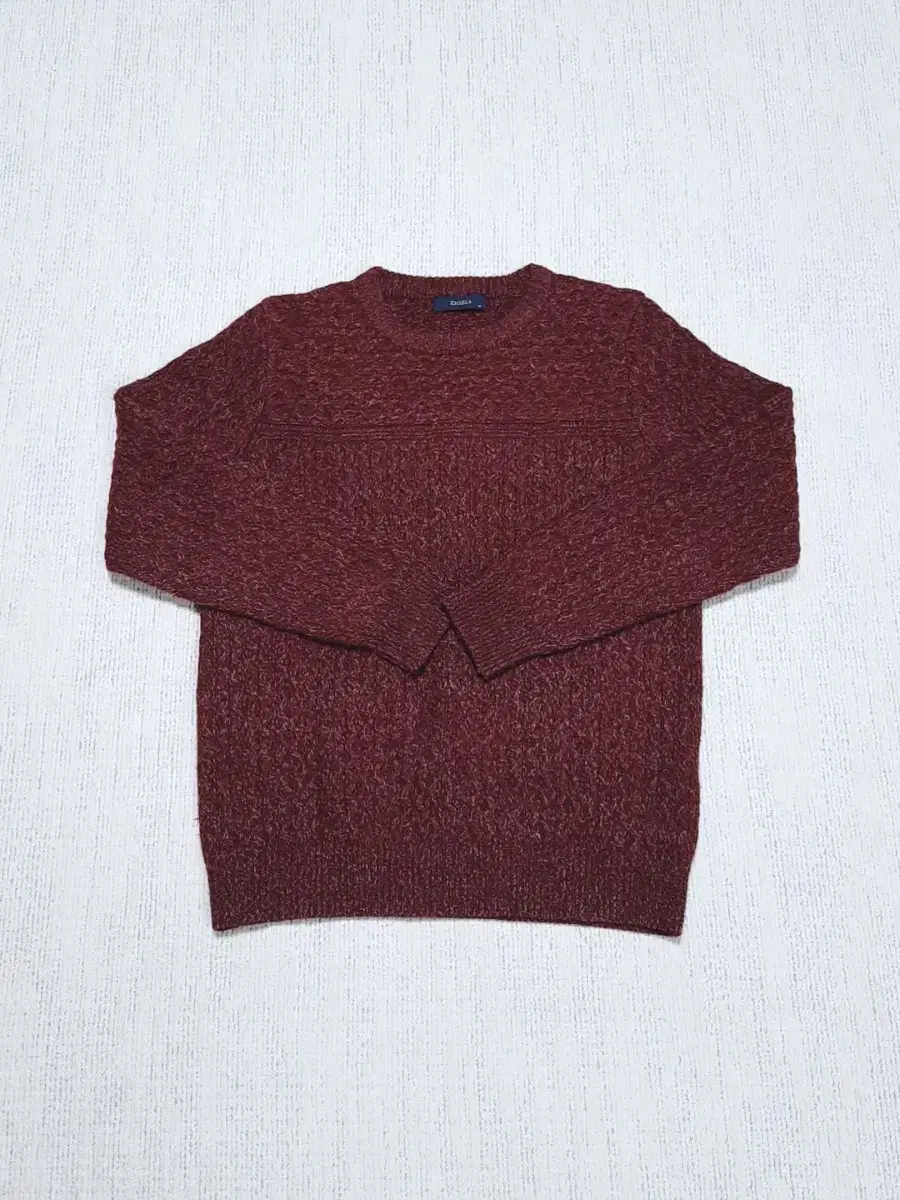 Nearly New Men's Burgundy Wine Cable Wool Knit M