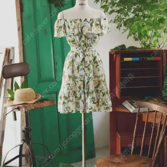 밀크코코아Hawaiian flower garden Dress