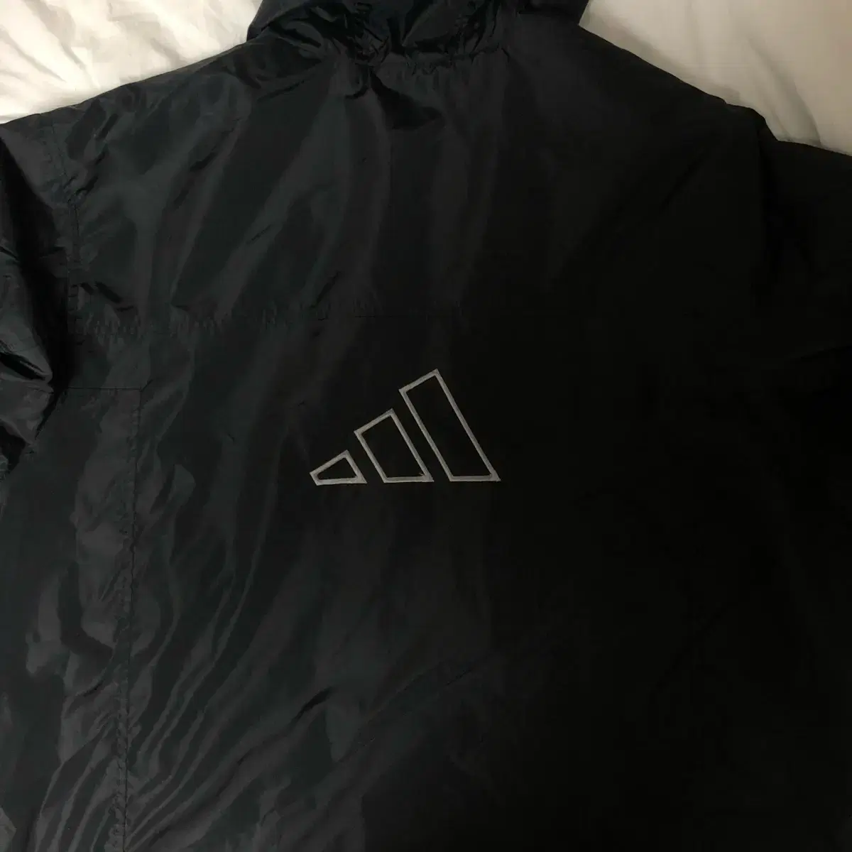 XL Adidas Black Quilted Windbreaker