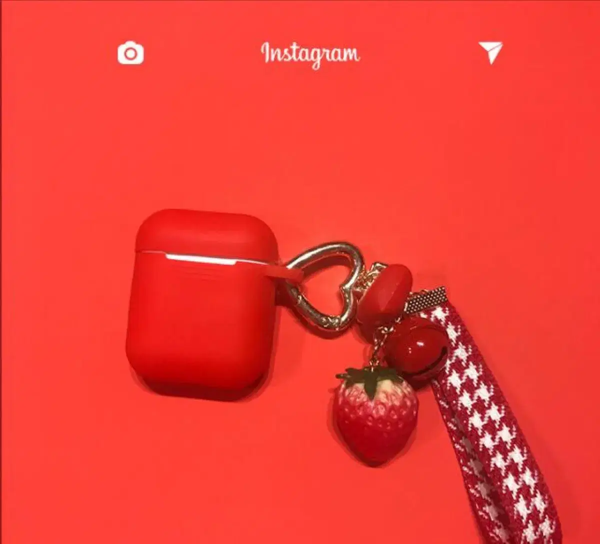 Strawberry keyring AirPods Case