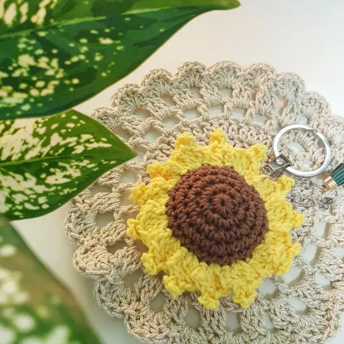 Sunflower keyring