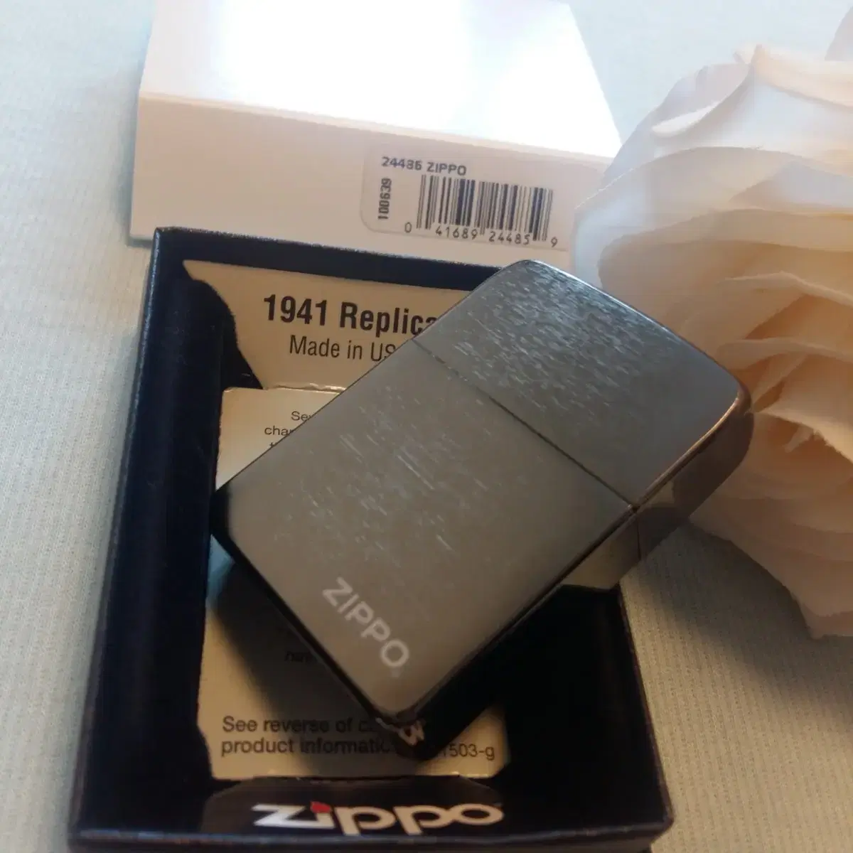 정품 24485 ZIPPO BLACK ICE 미개봉 새 지포라이터