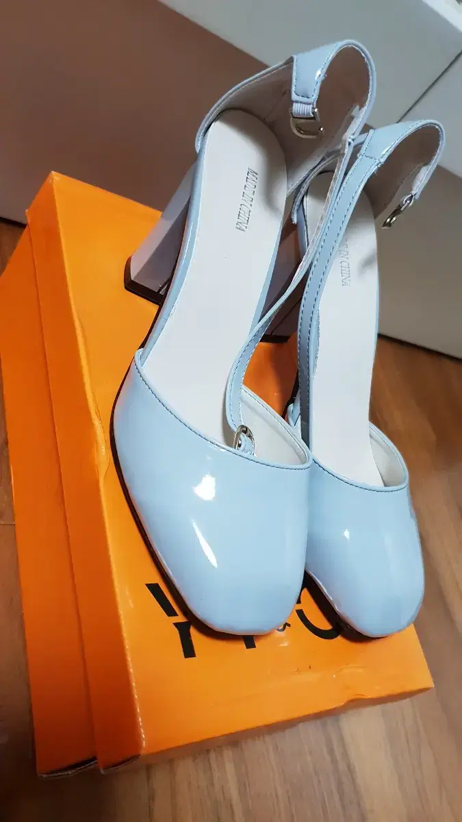 ❤240 Mary Jane heel gray 8cm