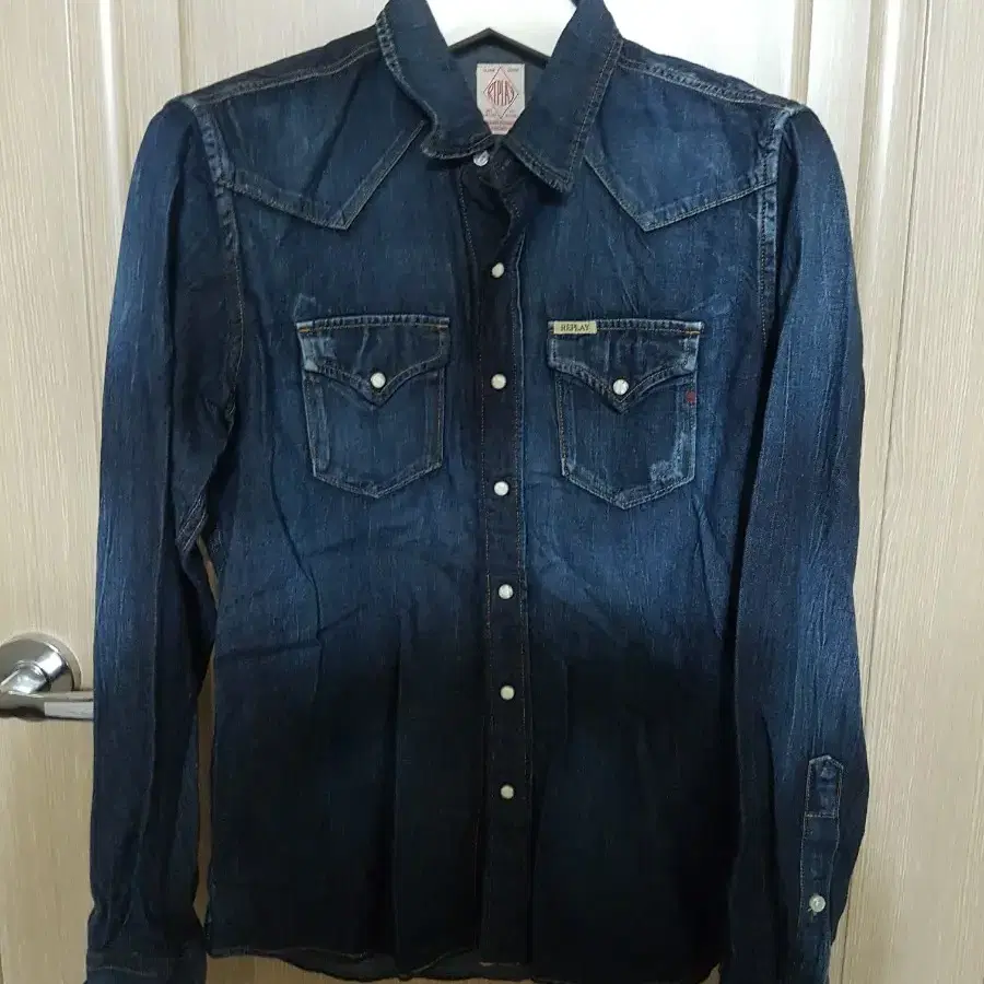 replay denim shirt 리플레이 청남방