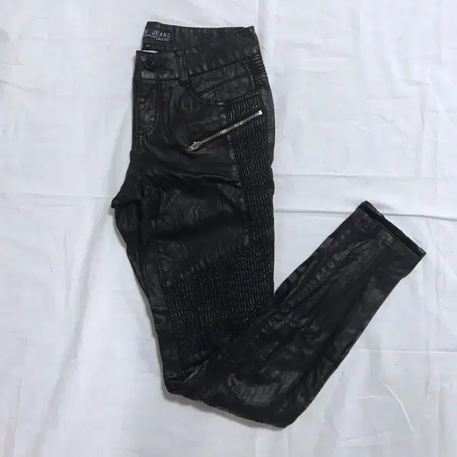 vov jeans 보브진 가죽코팅 팬츠