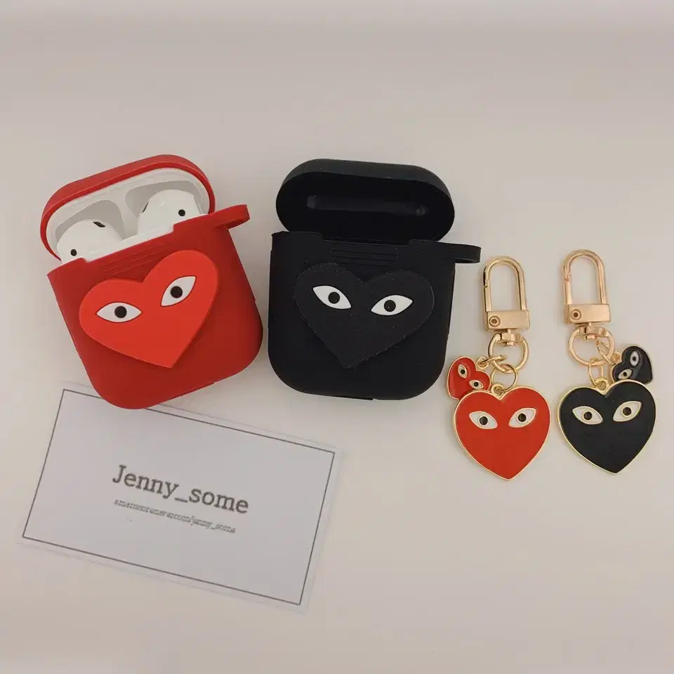 Airpods Pro Case Comme Des Garcons Airpod Case WHITE/RED HEART