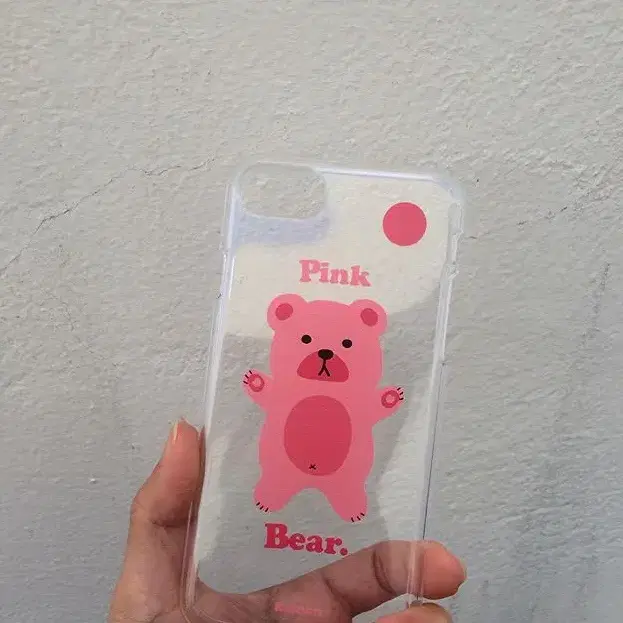 Pink bear phone jelly case