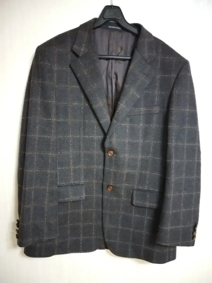 Men's Indian Homme Winter Check Cashmere Jacket (100)