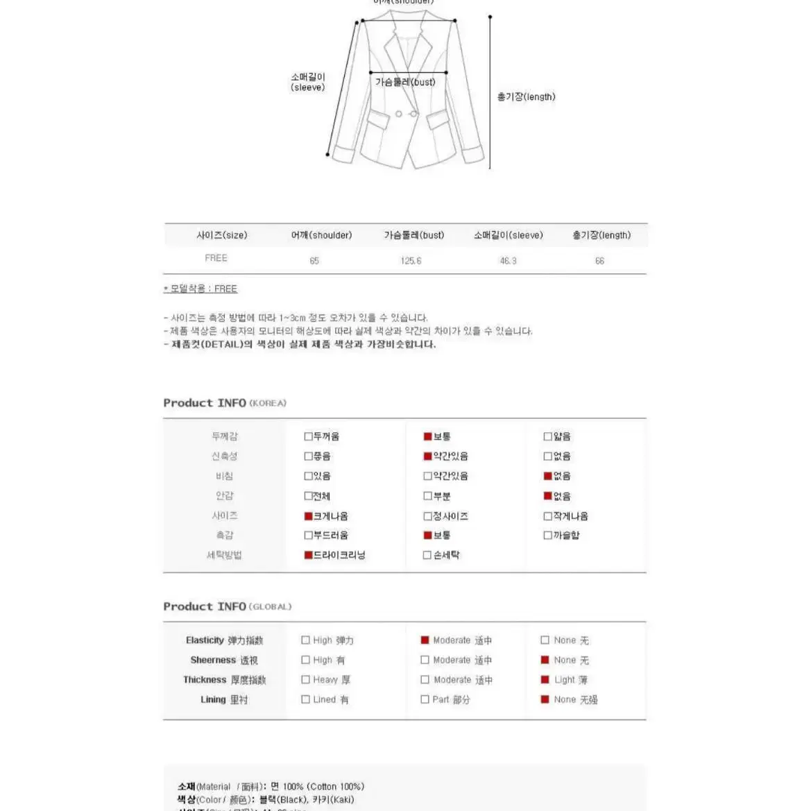 소매 벌룬 야상자켓