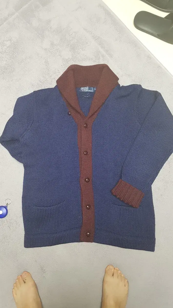 Polo shawl collar cardigan size 105