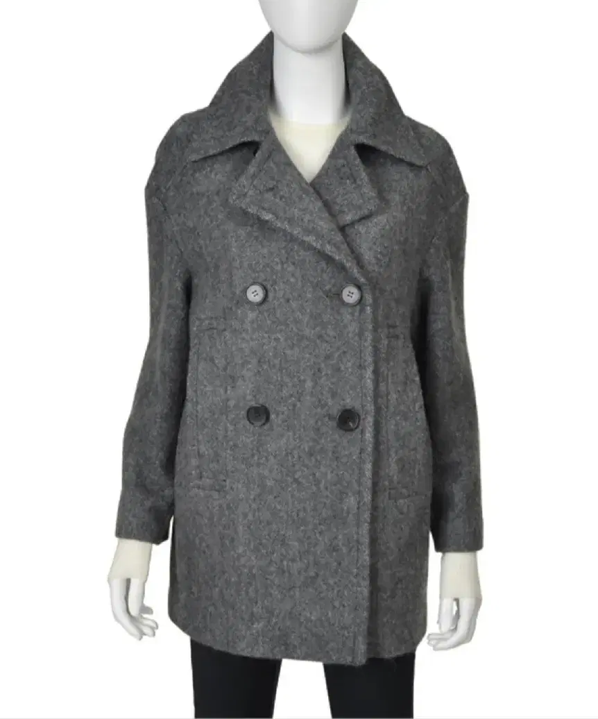 Contemporine luxe material alpaca double half coat