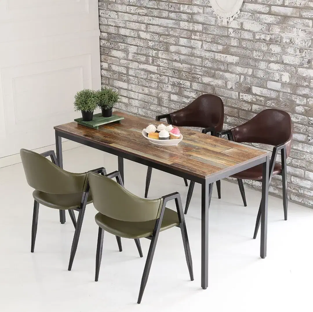 2-person 4-person multi-purpose commercial household restaurant cafe school steel wood table dining table