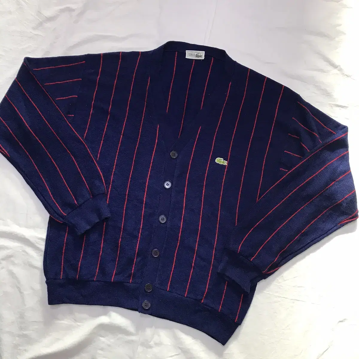 Lacoste Striped knit cardigan jacket