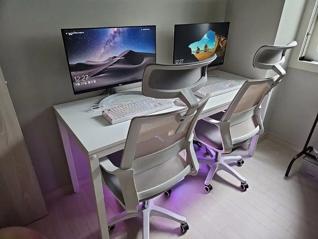 [Lowest price nationwide] All-black, all-white solid wood iron computer gaming table, dining table, desk