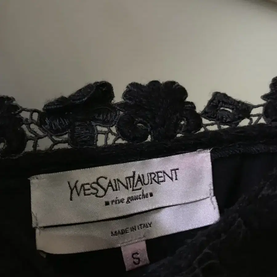 yves saint laurent vintage lace silk top