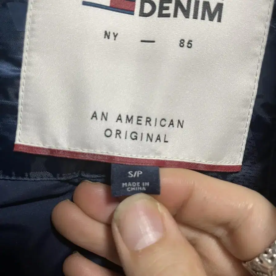 타미힐피거Tommy Hilfiger 패딩블루종점퍼새상품보머봄버자켓재킷95