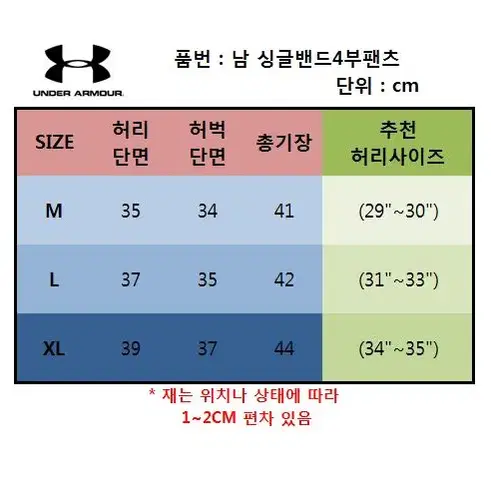 [정품_특가]남_싱글밴드4부팬츠_운동인 필수 기능템 !!